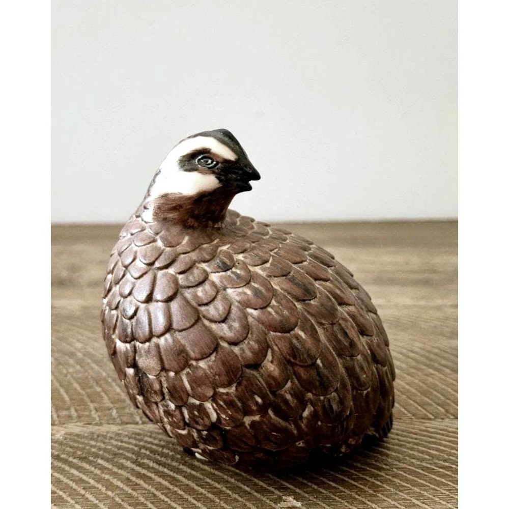 Vintage Quail Figurine‎ Ceramic Hand Made Painted Mid Century Arnel's